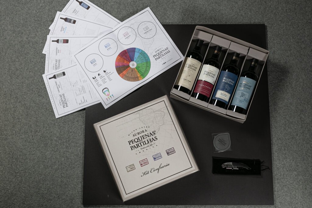 kit Confraria Pequenas Partilhas Notáveis da América, uma edição limitada que promete uma experiência única para os amantes de vinho. 