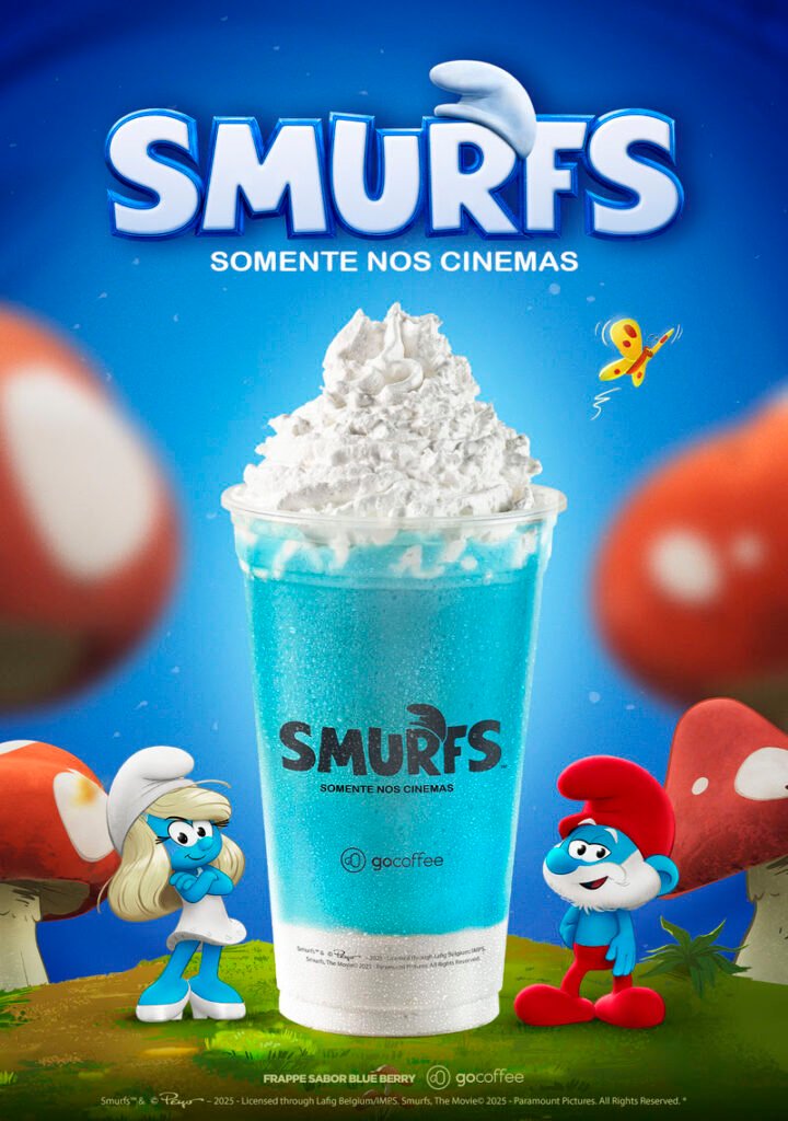 Os Smurfs 2: Universo Azul invade a Go Coffee com novo Frappe