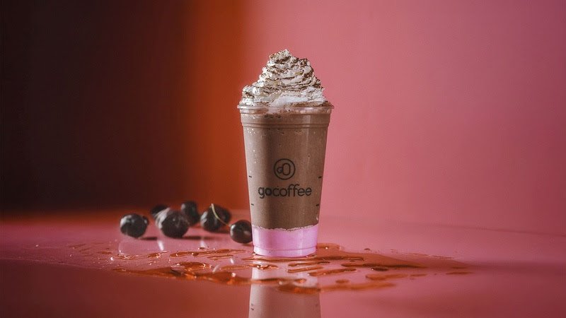 Frappe Floresta Negra com cereja da Go Coffee