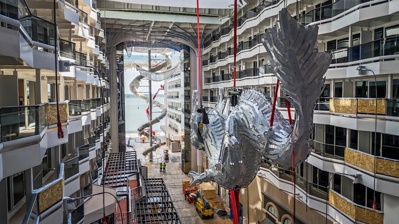 MSC World Asia ganha escultura de dragão de 12 metros em 2026